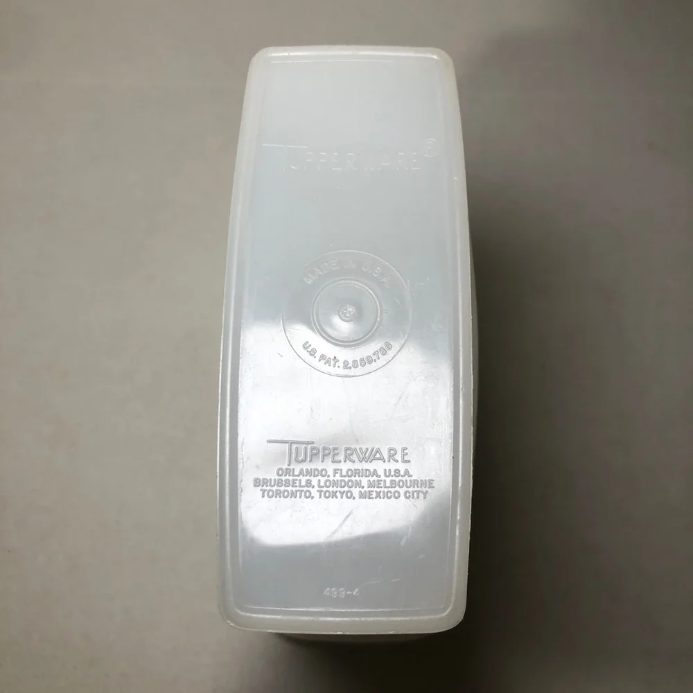 Vintage Tupperware Stor N Pour Jr Cereal Container #499-4 Lid 509-2 Sheer USA